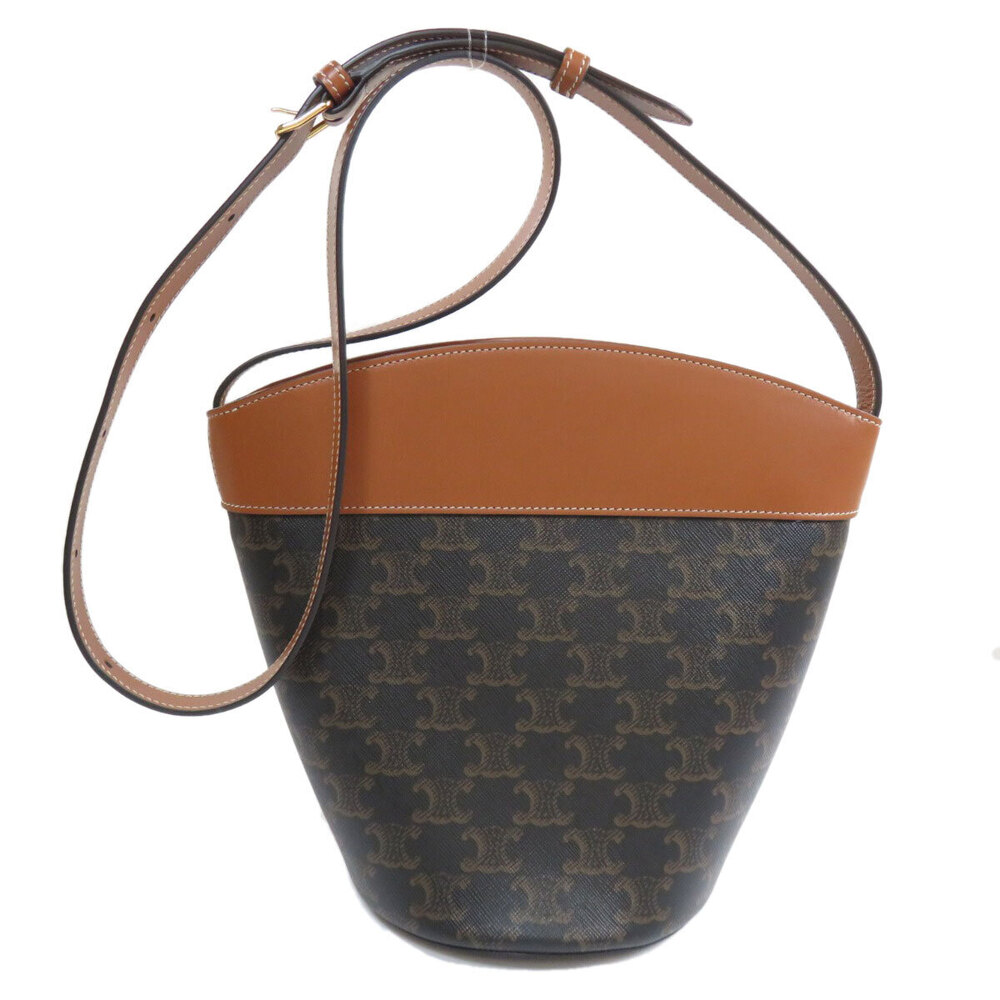 Celine Bucket Bag Canvas Brown Crecy Triomphe